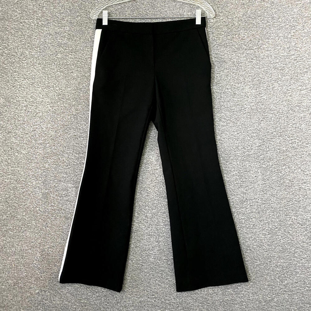 TIBI Women's Size 0 Black Polyester Flare Dress Pants